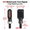 8mm 12V Motorcycle Turn Signal Light Lamp Indicators Blinker 3 High Brightness LED Led  for Honda Yamaha Kawasaki Cafe Racer