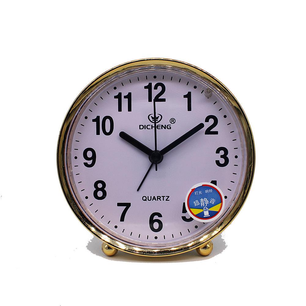 Simple Children's Alarm Clock Silent Clock with Drip Free Night Light Student Alarm Clock High Quality Round Clock