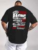 Men's Printed Design Racing Fan Essential T-Shirt - Comfortable Crew Neck