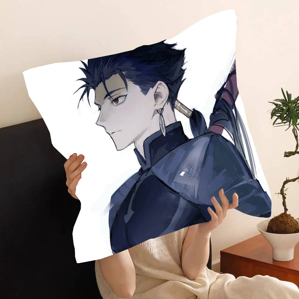 Lancer Anime Game F-fate Pillow Case Fashion Square Pillowcase Bedroom Sofa Room Ins Decoration Leisure