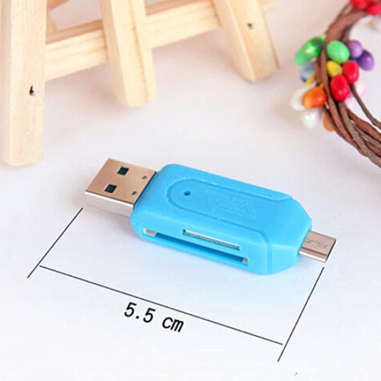2 In 1 Card Reader Universal USB OTG Micro USB TF SD Card