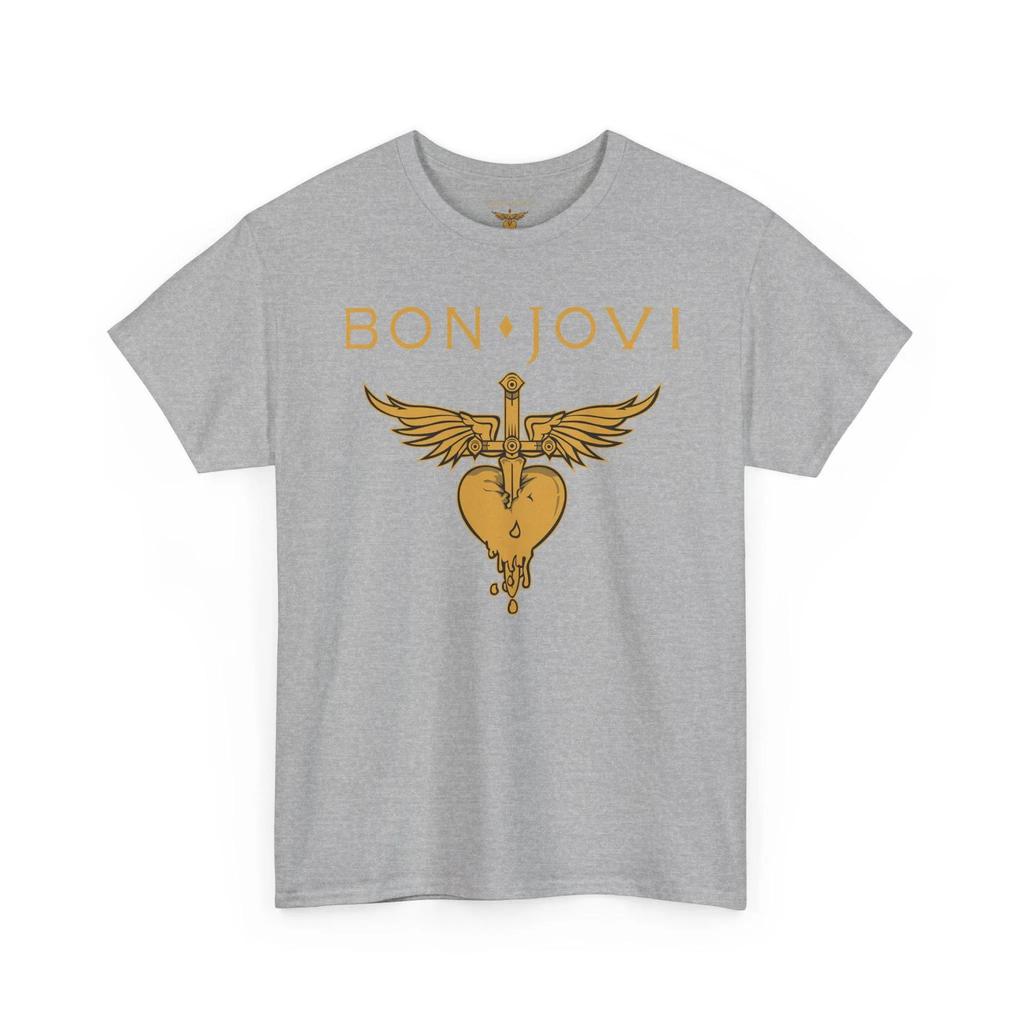 Bon Jovi Tour 2026 Forever Poster Druck T-Shirt Herren Damen Oversize Baumwolle Sommer Neues T-Shirt Herren Damen Harajuku Mode Lässige Oberteile