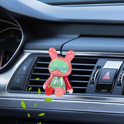 Difusor de Coche Pinza para Rejilla Forma de Conejo de Dibujos Animados Difusor de Coche Difusor de Aceite de Aromaterapia Para Cumpleaños Año Nuevo Navidad Pascua