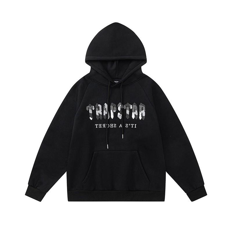 Mens Gradient Letter Tiger Head Embroidered Hoodie Jogger Set Streetwear Winter Outfit