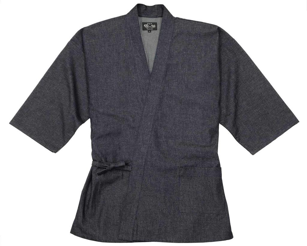 Watanosato Okayama Prefecture Ibara Denim Indigo 8oz M Size Samue Made In Japan Men's