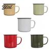 Tazza Retro Eccentrica Tazza da Caffè in Ceramica Fatta a Mano Tè con Manico Colore Solido Classica