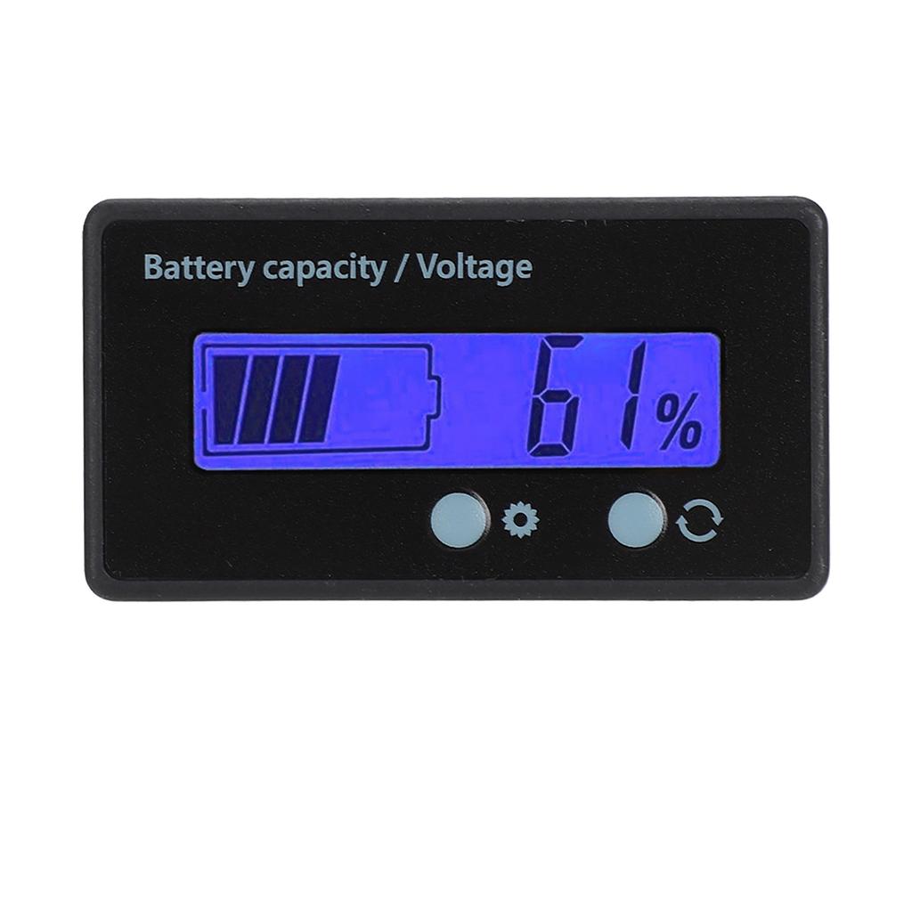 GY 6GS Battery Power LCD Display Voltage Meter 12 84V with Light Alarm Function (Blue Light)
