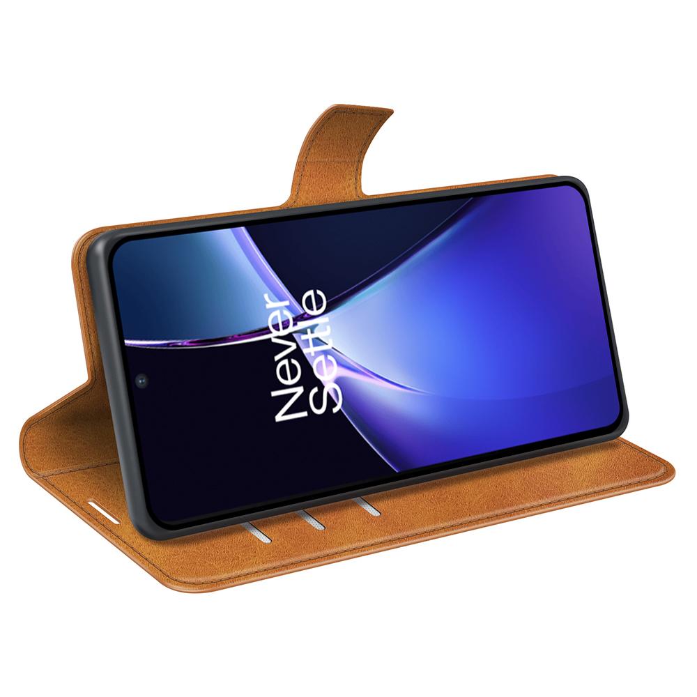 For OnePlus Nord CE4 Lite 5G/Oppo K12x 5G (China) Case Calf Texture Leather Stand Phone Cover