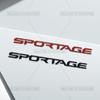 AAAGS1 3D Car Styling For Kia Sportage Letter Emblem HEV LX EX SX SX Prestige Badge Metal Stickers Rear Trunk Decals Auto Accessories