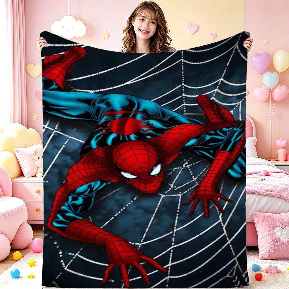 Spider Man Action Pose Blanket Blanket Soft And Comfortable Bedroom Digital Printing Machine Washable
