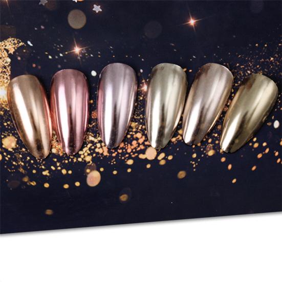 10G Chrome Nail Powder Mirror Effect Metallic Holographic Nail Pigment Powder DIY Gel Acrylic Nail Art Manicure Decoration Glitter Dust