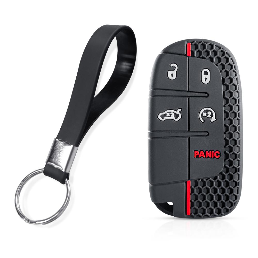 Car Remote Key Protector Cover For Dodge Charger Hellcat Journey for Jeep Cherokee Compass Grand Cherokee Renegade Chrysler 300c