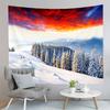 Winter Scene Tapestry Snow Trees Landscape Tapestry Snowy Summit Tapestry Wall Hanging Home Living Room Bedroom Dorm Tapestries