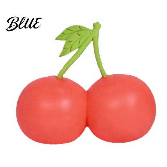 Soft Tactile Toys Double Cherry Stress Relief Toy Fake Squeeze Flour Filling Toy Sensory Fidget for Hand Relaxation Decorative