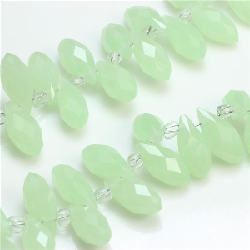 Crystal Glass Teardrop Beads 6x12MM Horizontal Hole for Handmade Jewelry DIY.
