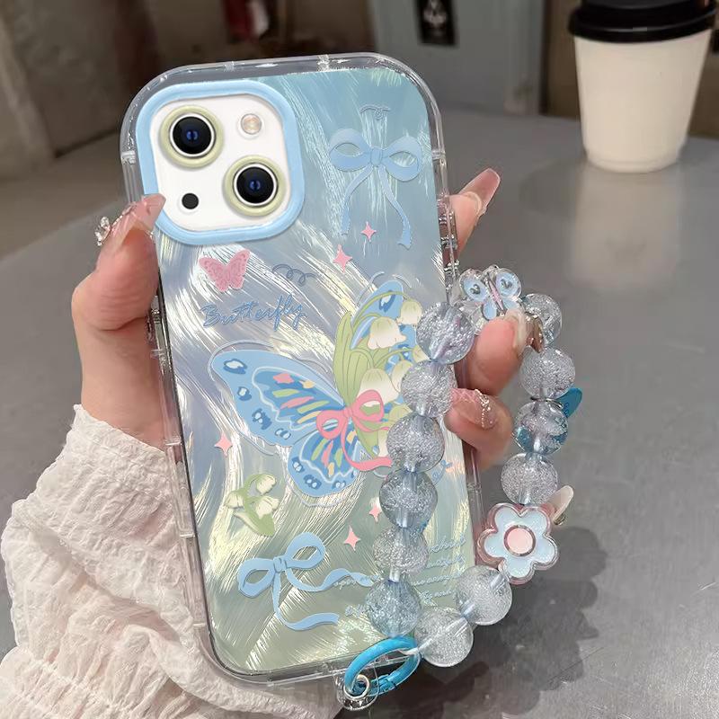 Applicable To Apple 16 Mobile Phone Case IPhone 15 Promax Silicone Anti-fall IP14/13 Smudge Butterfly 12mini