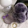 Jewelry Ornament Fluffy Toy Doll Plush Bunny Keyring Plush Bunny Keychain Rabbit Fur Keychain