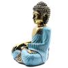 Buddha Statue Teal And Gold Resin Varada Mudra