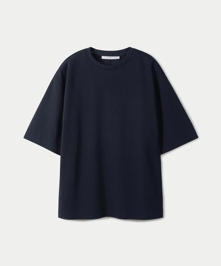 247Silijeu Modulation Seam T-Shirt Dark Navy (Type B)