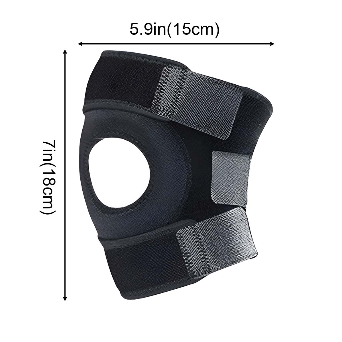 

Adjustable Velcro sports knee pads, jump rope running, tennis, open knee pads чёрный