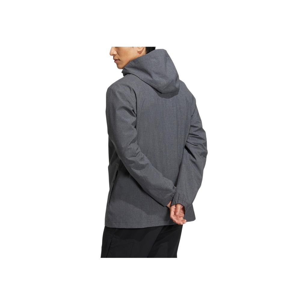 Adidas Solid Color Zip-Up 3-In-1 Jacket Men Outerwear Grey HN2029