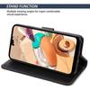 Coque pour Samsung Galaxy A52s 5G et A52 5G-4G - BOOLING - Motif vague - Noir - Cuir PU - 2 Verres Trempés