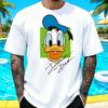 Zomer 202526 Disney Leuke Donald Duck Bedruikt Puur Katoen T-shirt Los en Casual Korte Mouwen voor Zowel Mannen als Vrouwen