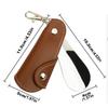 Leather Shoe Horn with Case, Universal Men's and Women's Shoe Puller, Mini Portable Clip-On Design