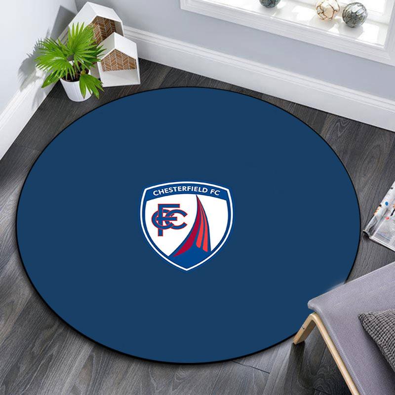 Chesterfield Football Club,Round Area Rug,Carpet Rug for Living Room Bedroom Sofa Playroom Decor,Non-slip Floor Mat