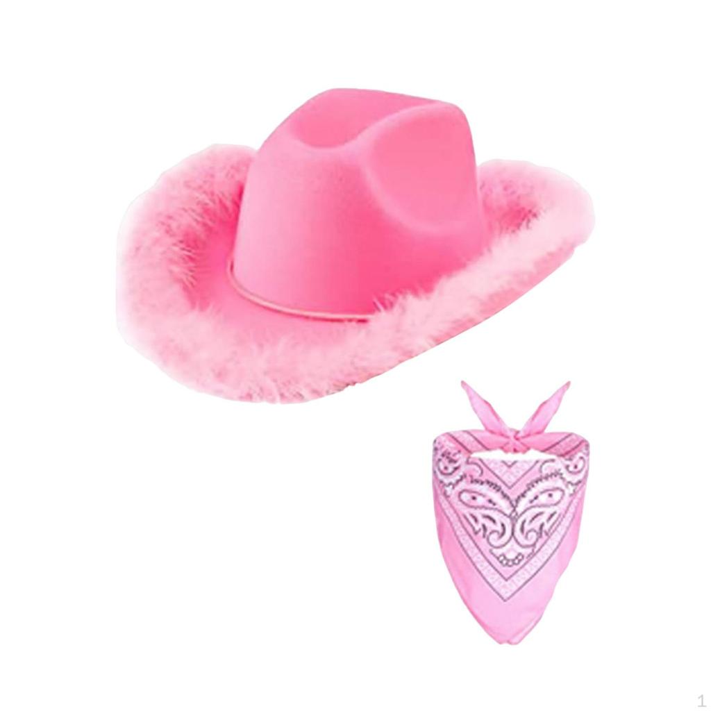 Classic Western Feather Cowboy Hat for Kids' Party Role Play
