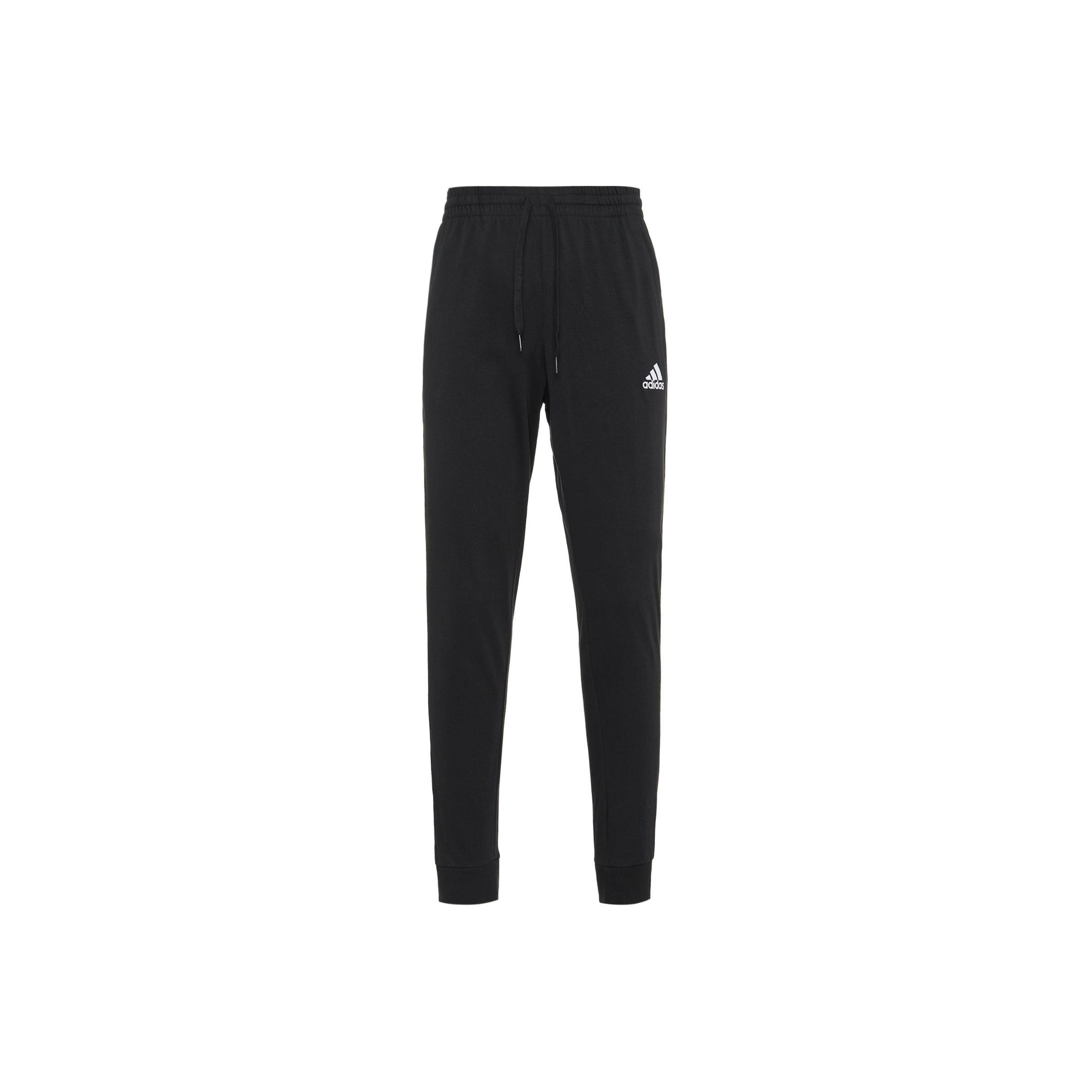 Брюки adidas Essentials Single Jersey Tapered Cuff Pants Black Men Streetwear GK9226 S