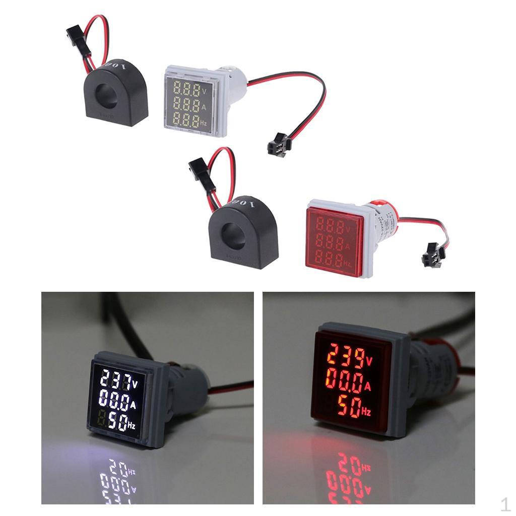 

Dual Square LED Digital Voltage Current Indicator
