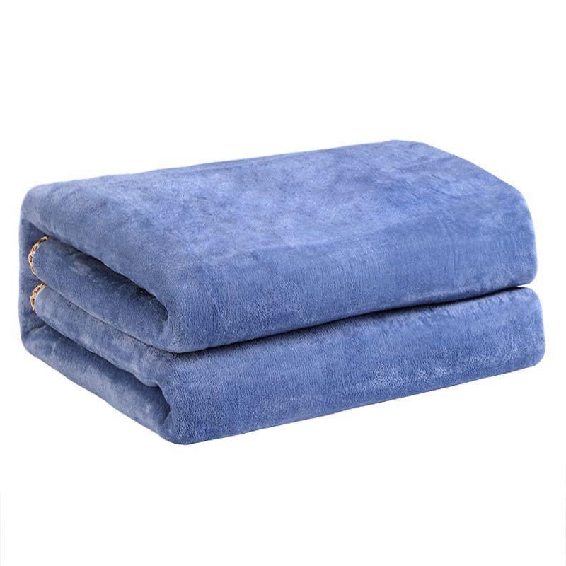 Double Control Flannel Electric Blanket: Single to Triple Person Heating Pad 150x80cm Single Control with Temperature Switch