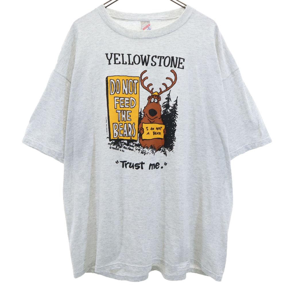 JERZEES 90s Made In USA Print Short Sleeve T-shirt Big Size Old Vintage Men's Used