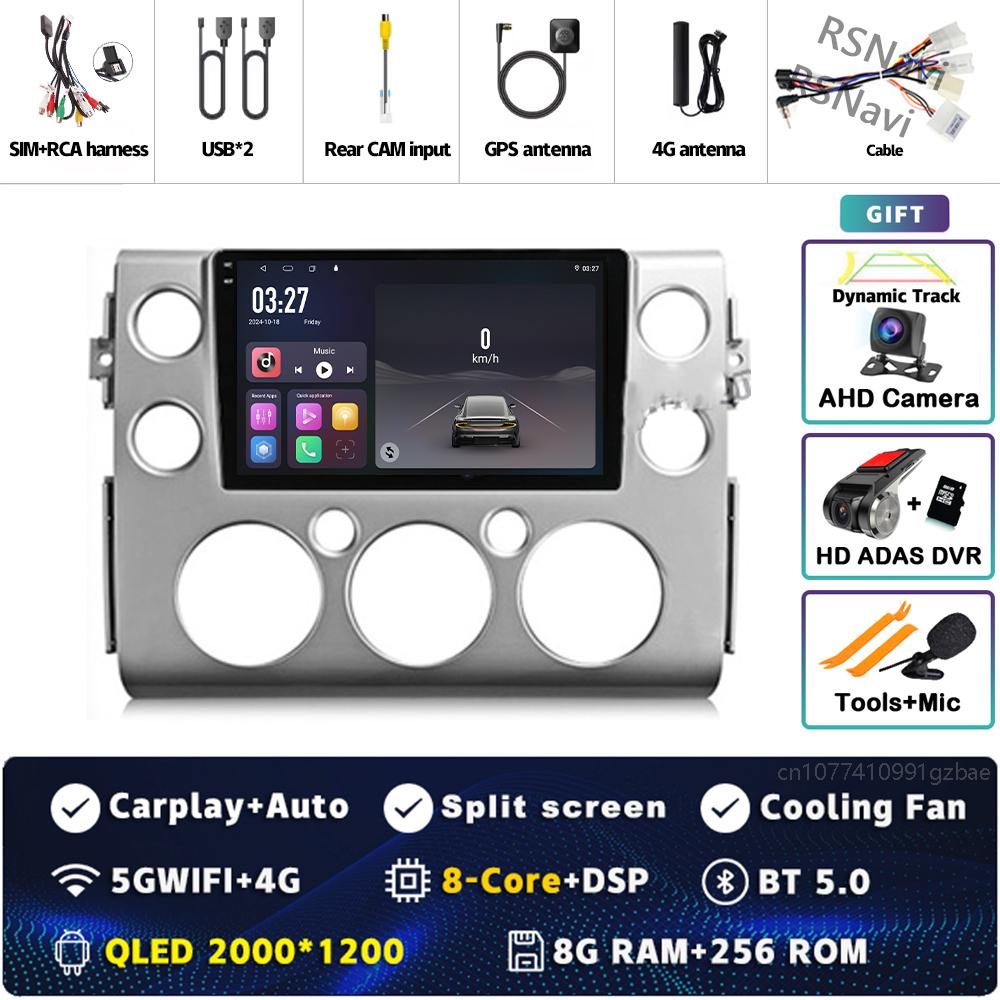 Android 14 Carplay Auto For Toyota FJ Cruiser J15 2006 - 2020 Car Radio 4G WIFI Player Multimedia srereo Navigation Video GPS BT