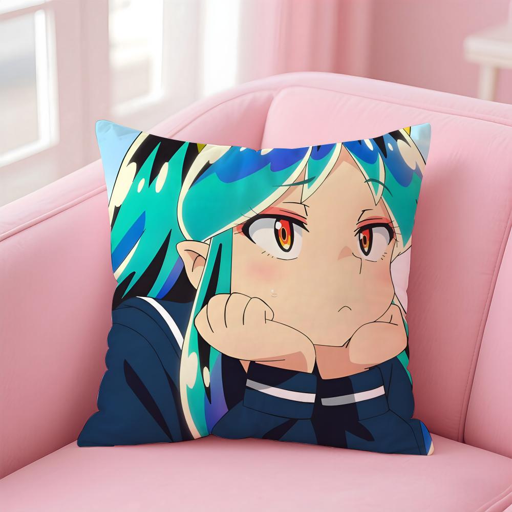 uUrusei Yatsura Pillow Anime Manga Cushion Cover Pillow Case Soft Friendly Fabric  Concealed Zipper