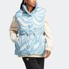 Adidas Originals Reversible Vest Solid Color Logo Stand Collar Zipper Double-Sided Vest Women Vests Sky-Blue IJ8186