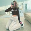 2KWEIRD New Graphic T Shirts WomenFashion Top Y2k Kpop Casual Print Long Sleeve T-shirts