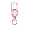 Steel Cable Retractable Keychain Aluminum Zinc Zinc Alloy Retractable Key Holder  Camping