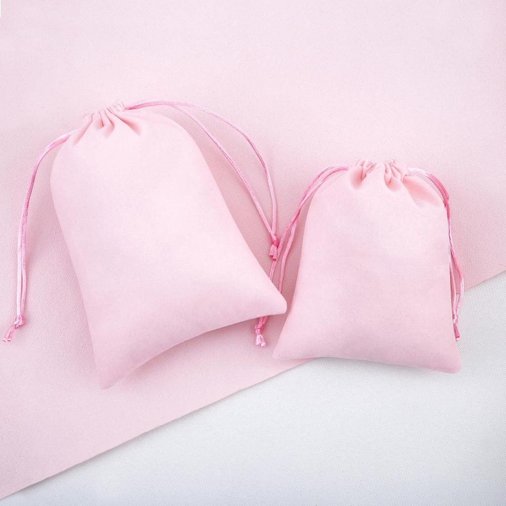 Velvet Drawstring Bag for Jewelry, Earphones, Coins, and Cosmetics Storage