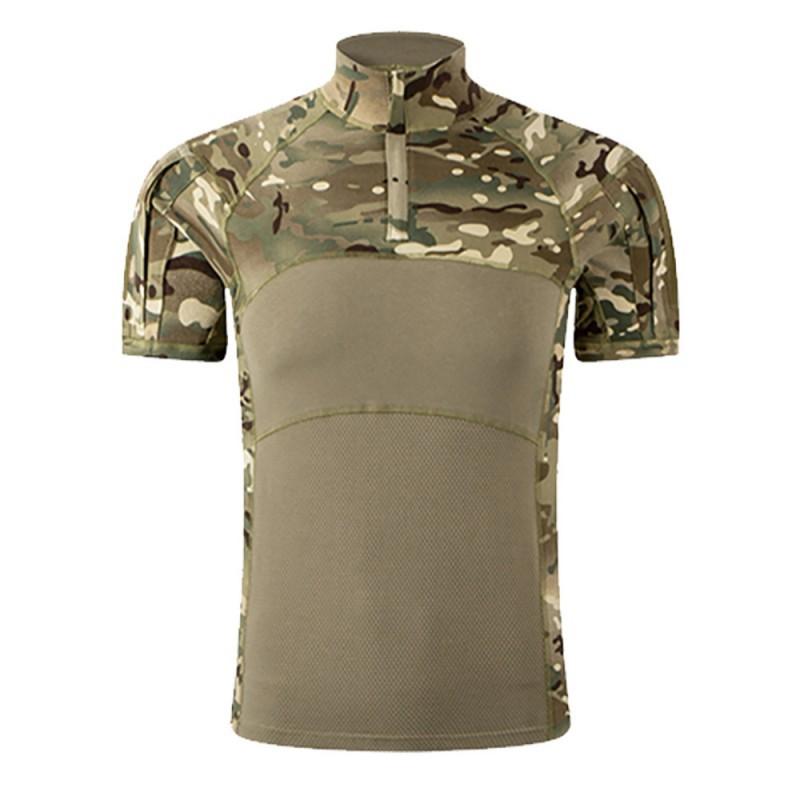 

Tafei G4 Frogsuit Top Men s Short-sleeved Outdoor Training Clothing American Breathable Wear-resistant Blue L