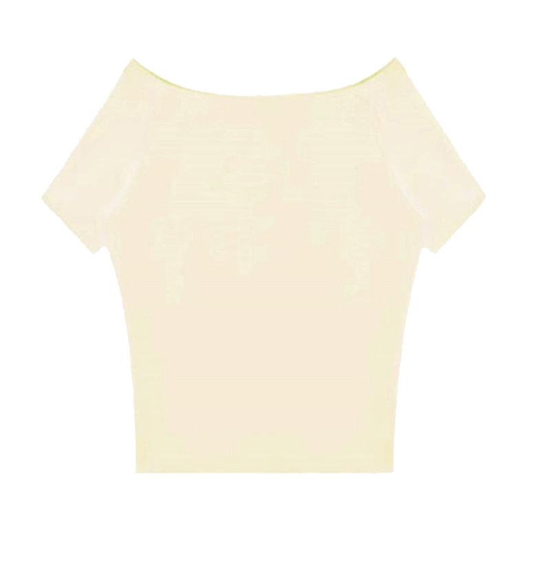 Off-the-shoulder T-shirt with A Laid-back Style, One-shoulder Short-sleeved Top That Shows Off The Shoulder and Makes You Look Slimmer