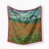 Famous Oil Painting Twill 100% Silk Scarf Fashion Bandana Women Scarf Wraps 53cm Square Scarves Hijab Head Scarf Neckerchief