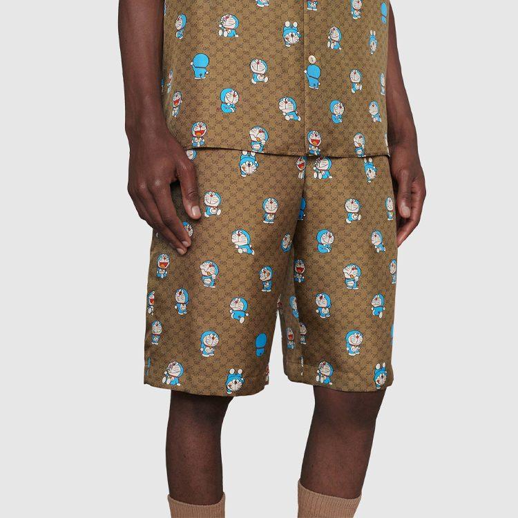 GUCCI x Doraemon SS21 Casual Shorts Men's Brown 649062-ZAGSH-2165