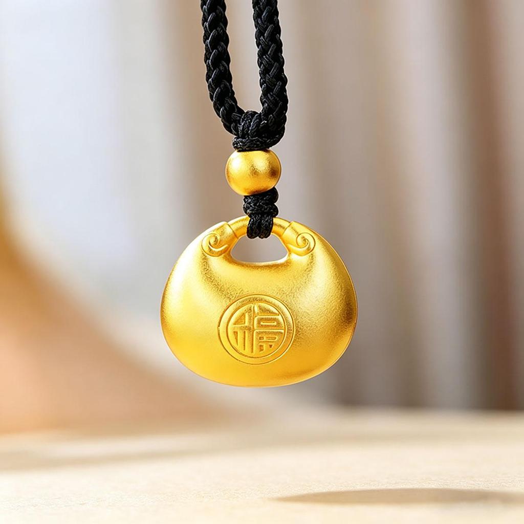 Little Fat Blessing Gold Pendant, Men's and Women's Necklace, Fashion New Style Versatile Couple Collarbone Chain