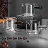 KEMORWLA 1PZ Bicchierini da Espresso in Vetro 60/125ml Tazza Misurino Trasparente con Manico Brocca per Latte Tazze da Caffè Accessori per Barista Casalingo