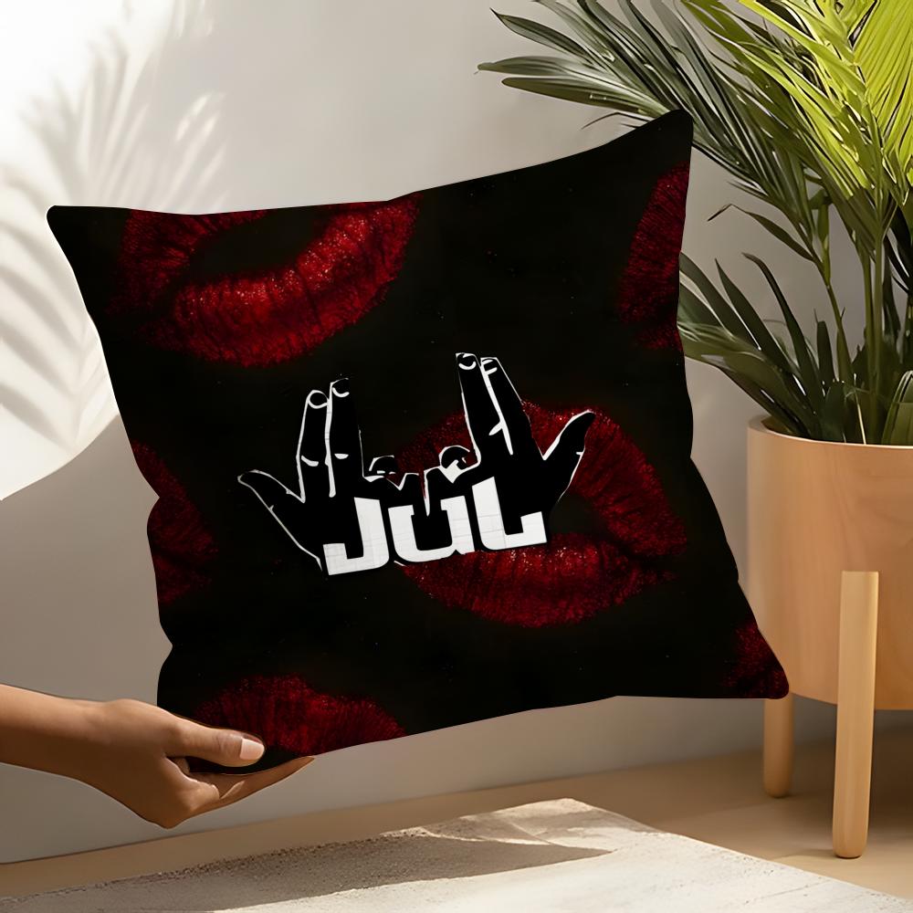 Singer Music JJUL JJulien Mari Pillow Case Linen Cushion Covers For Decorative Sofa Home Pillows Case Car Chair Pillows Cases