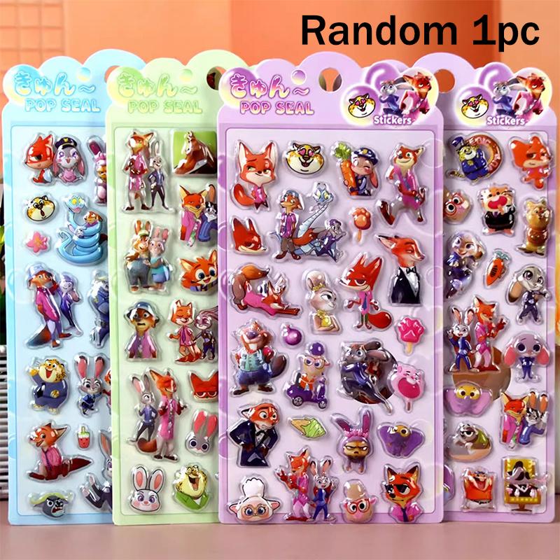 

Anime Zootopia 3D Relief Stickers Cute Cartoon Judy Nick Bubble Decorative Stickers Diy Laptop Phone Luggage Diary Stickers (As shown-27685)-