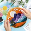 CHENISTORY DIY Wool Needle Felting Kit Creative Felt Landscape Picture Creative Felting Painting Handmade For Beginners Set