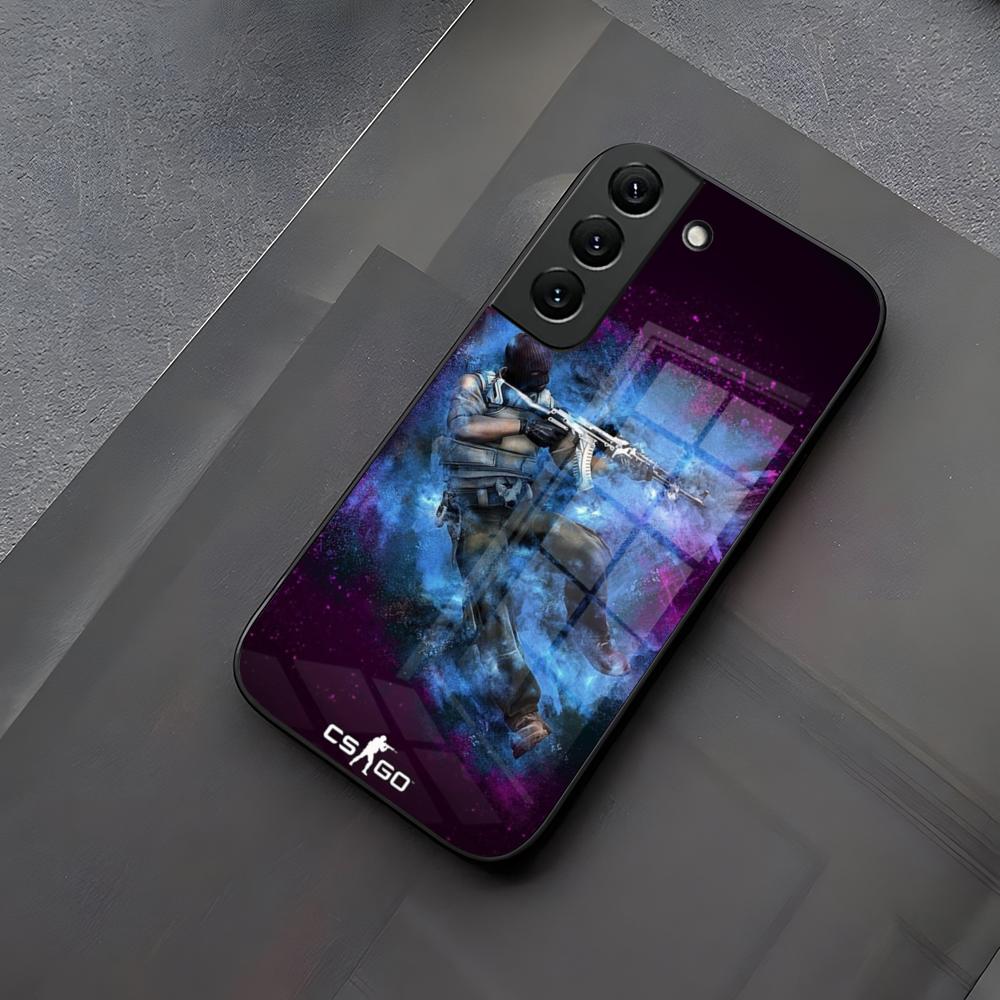 Counter Strike Cs Go Phone Case Glass For Samsung Galaxy S23 S24 S21 S25 S22 S20 Ultra Fe Plus A55 A15 A14 Coque